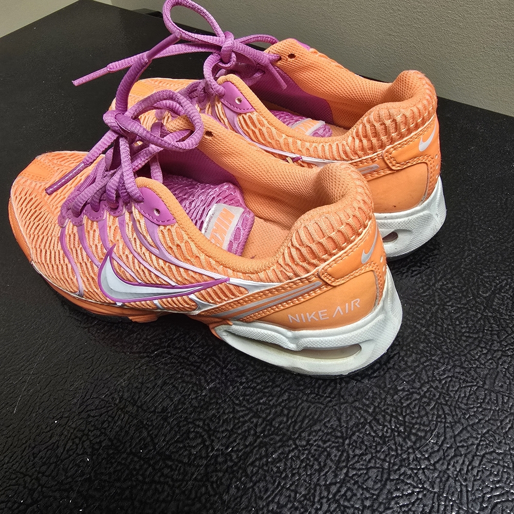 Nike Air Orange and Purple Sneakers